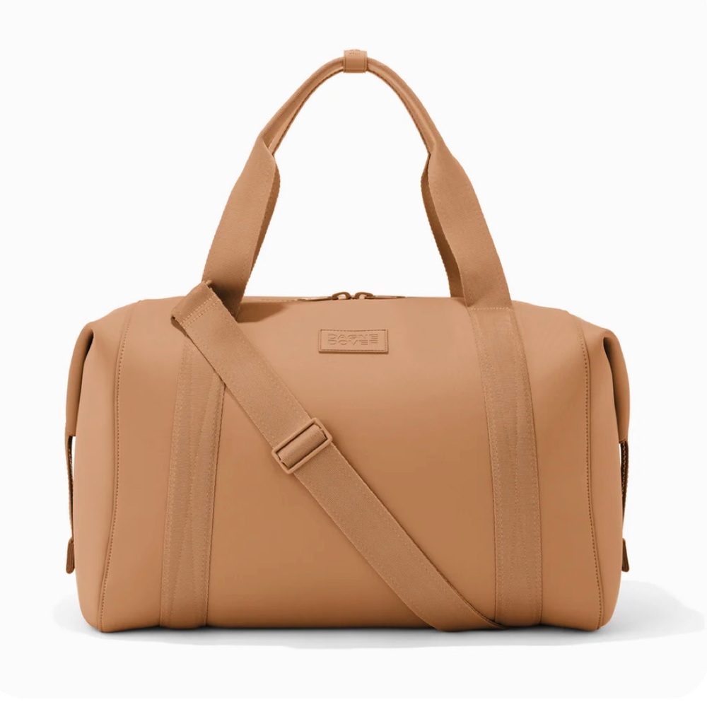 Dagne Dover Landon Neoprene Carryall Bag Camel XL